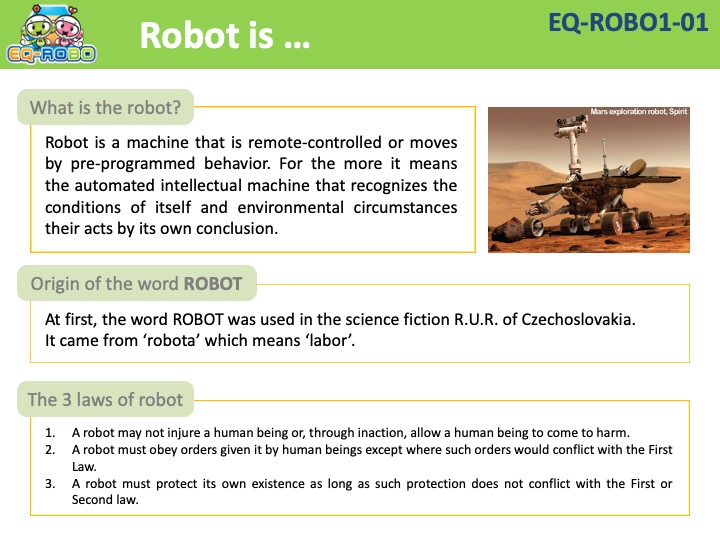 EQ-ROBO1-01 Robot is