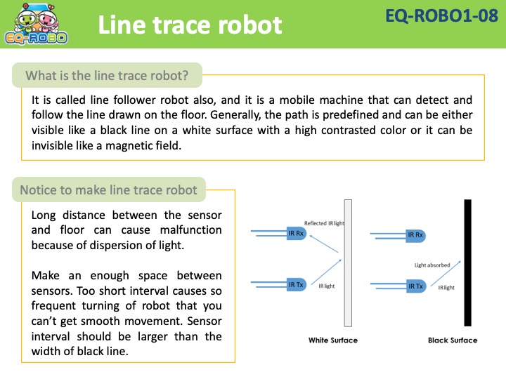 EQ-ROBO1-08 Line trace robot